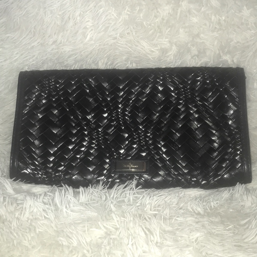 Cole Haan Genevieve Optical Weave Leather Clutch